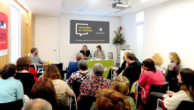 Imagen tomada durante el Encuentro anual de psicología de Aragón 2019