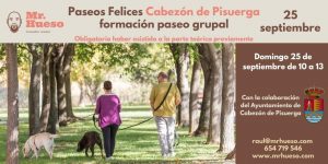 cartel paseo grupal en Cabezón de Pisuerga septiembre 2022 con sello del Ayuntamiento