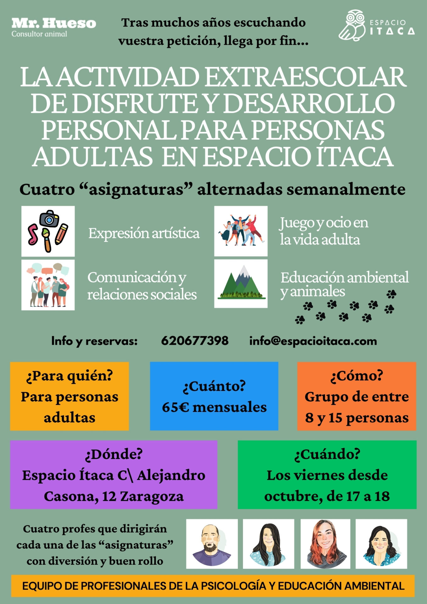 Extraescolar para el disfrute y desarrollo personal de personas adultas 2024