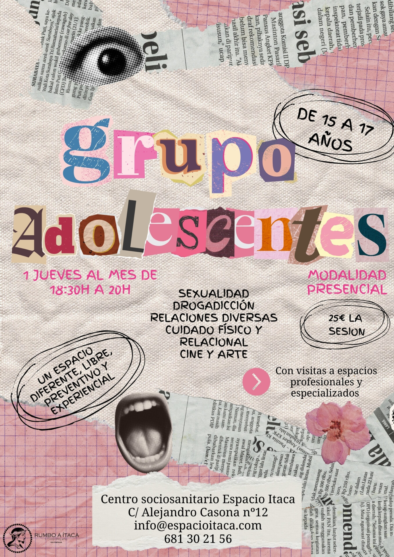 Grupo adolescentes, de 15 a 17 años