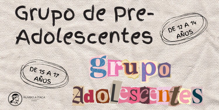 Portada Grupos adolescentes 2025-2026 Rumbo a Ítaca Grupos de adolescentes curso 2025 2026
