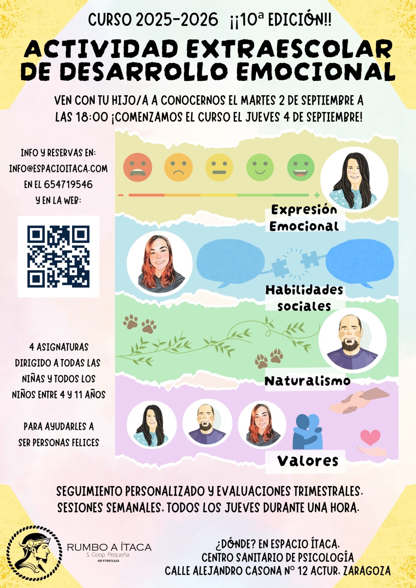Póster con la información para la 10ª edición, curso 2025 / 2026