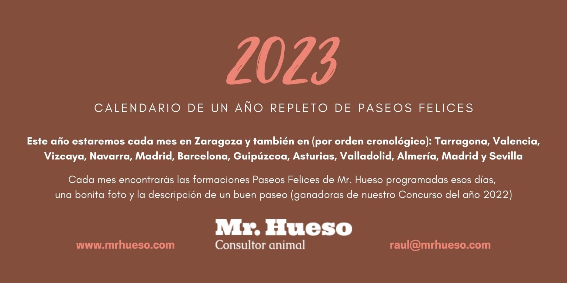 Portada del Calendario Mr. Hueso 2023