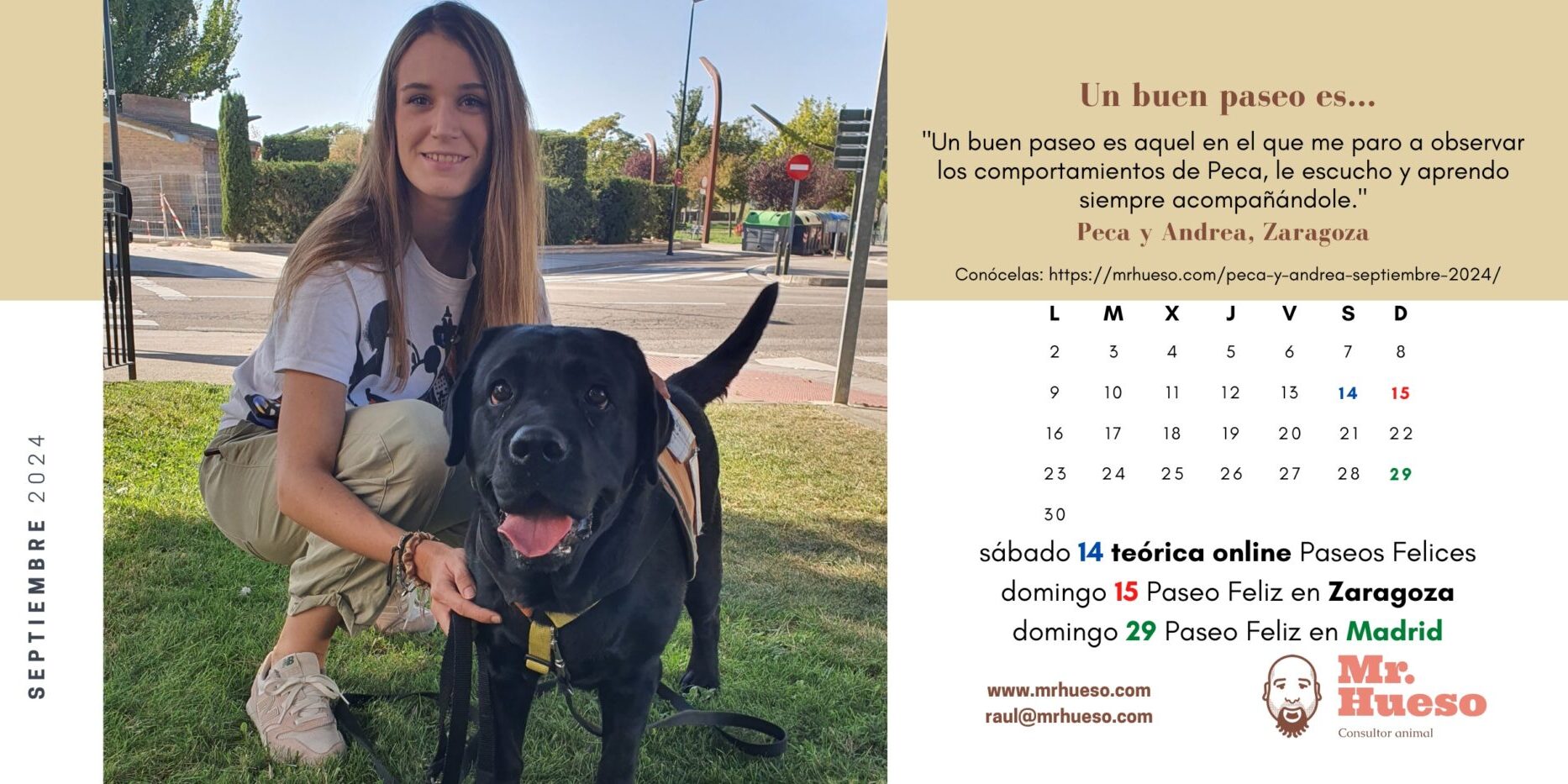 Peca y Andrea, septiembre Calendario Mr. Hueso 2024 Peca y Andrea protagonizan el mes de septiembre, guapísimas nuestras compis de Mr. Hueso
