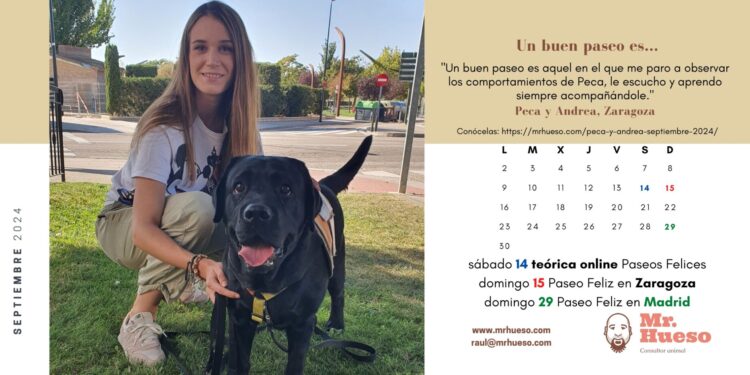 Peca y Andrea protagonizan el mes de septiembre, guapísimas nuestras compis de Mr. Hueso