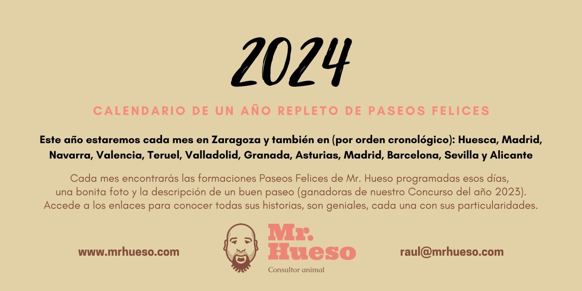 Portada del Calendario Mr. Hueso 2024