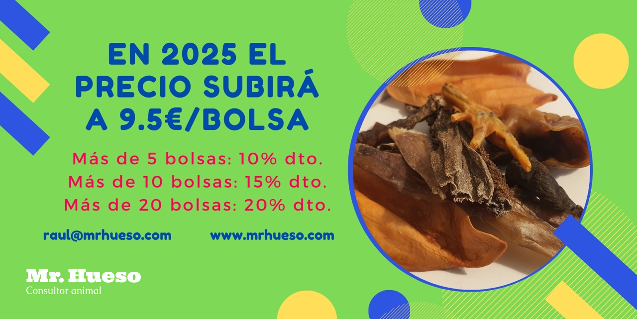 En 2025 suben los precios de nuestras bolsas de snacks, de 8 a 9.5 euros por bolsa