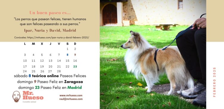 Ipar, Nuria y David, febrero 2025 Calendario Mr. Hueso Ipar, protagonista del mes de febrero en el Calendario Mr. Hueso 2025