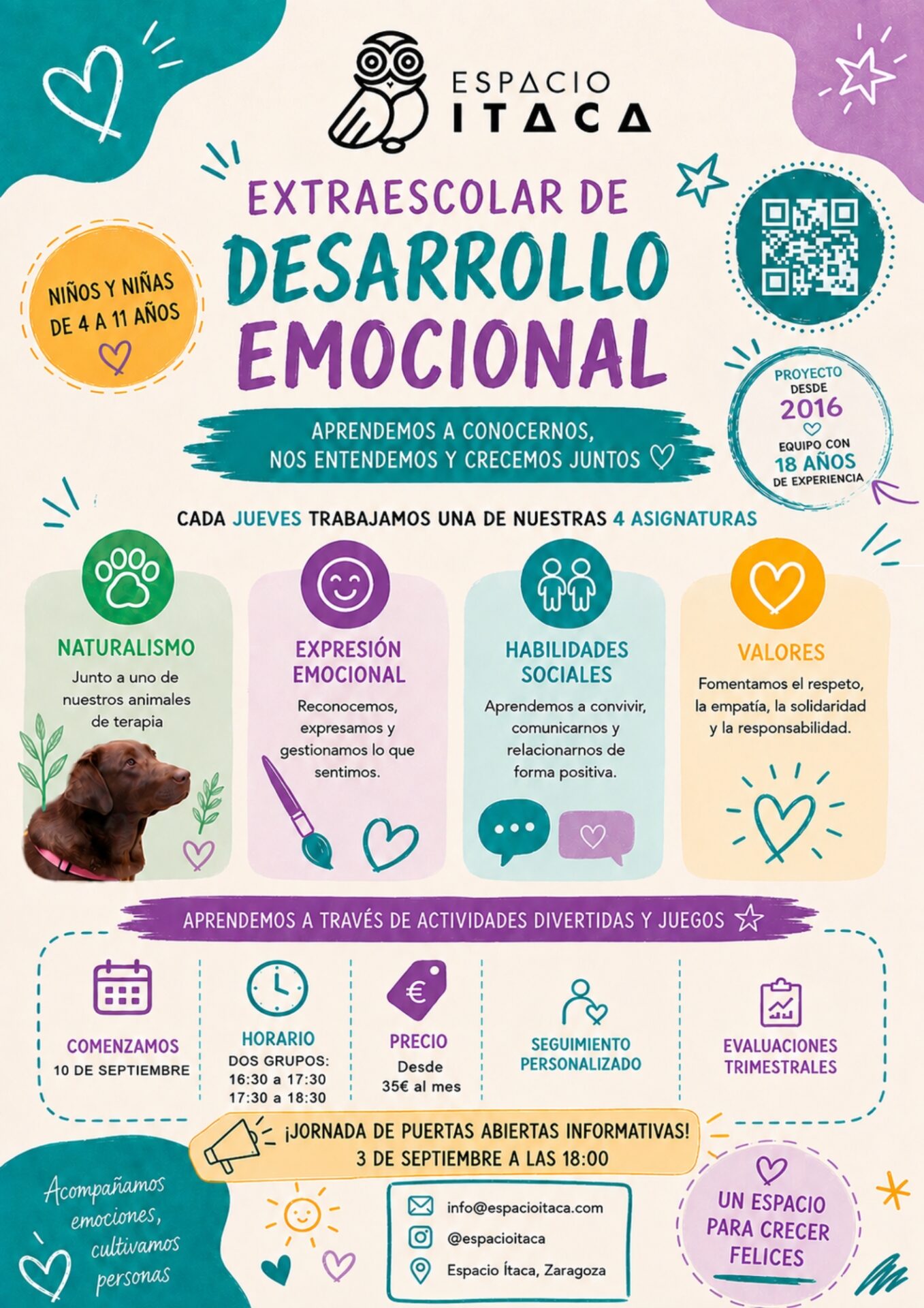 Póster con la información para la 11ª edición, curso 2026 / 2027